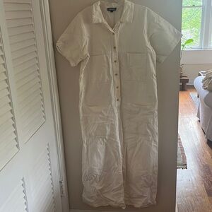 Ilana Kohn Canvas Coverall Jumpsuit in White